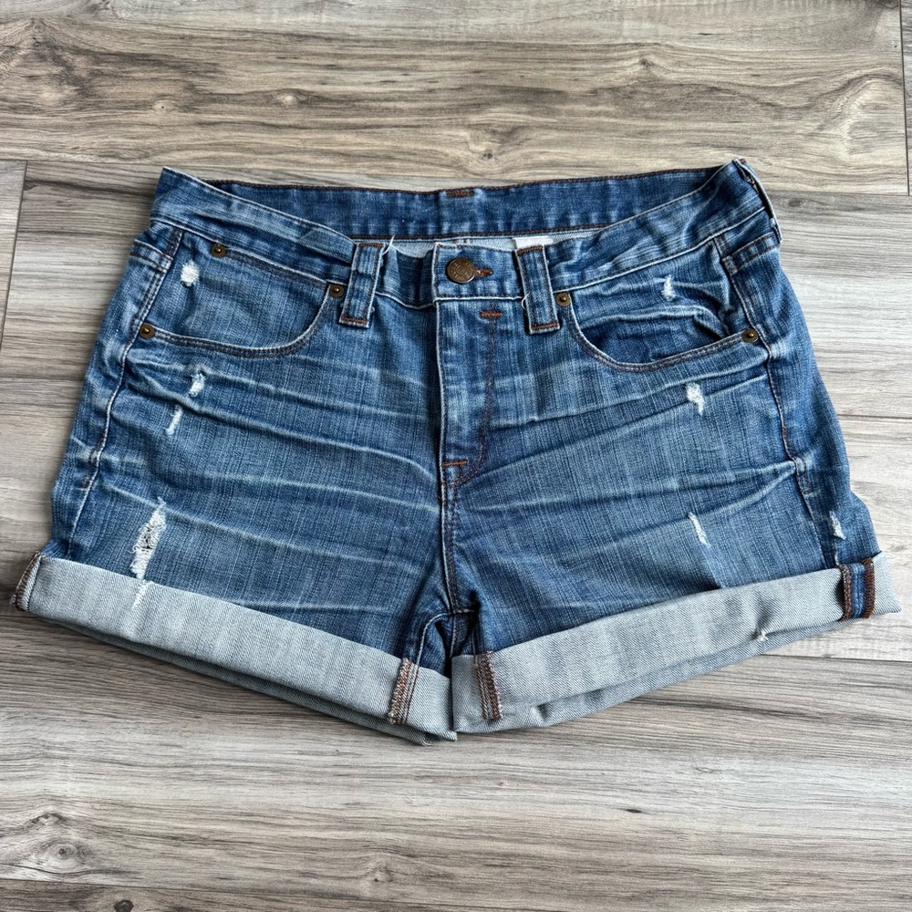 J.Crew Distressed Roll-Cuff Women’s Denim Shorts